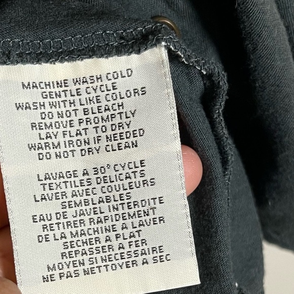 Ralph Lauren Women's Grommet Tee Shirt Bike Week Size XS Cropped Texas Denim - Picture 4 of 4